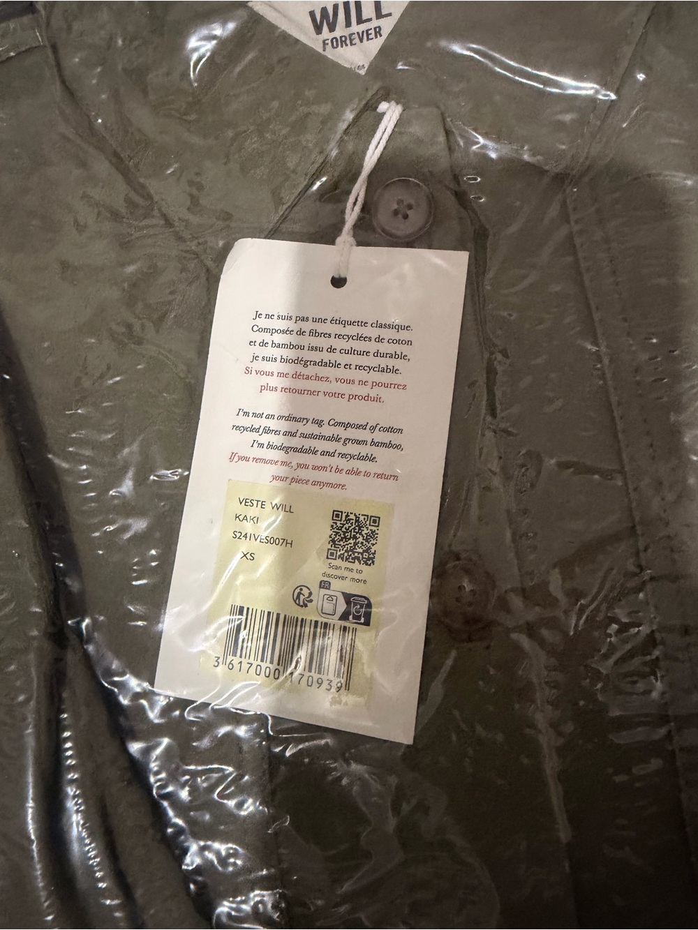 Sezane Olive Green Suede Jacket - Picture 5 of 5